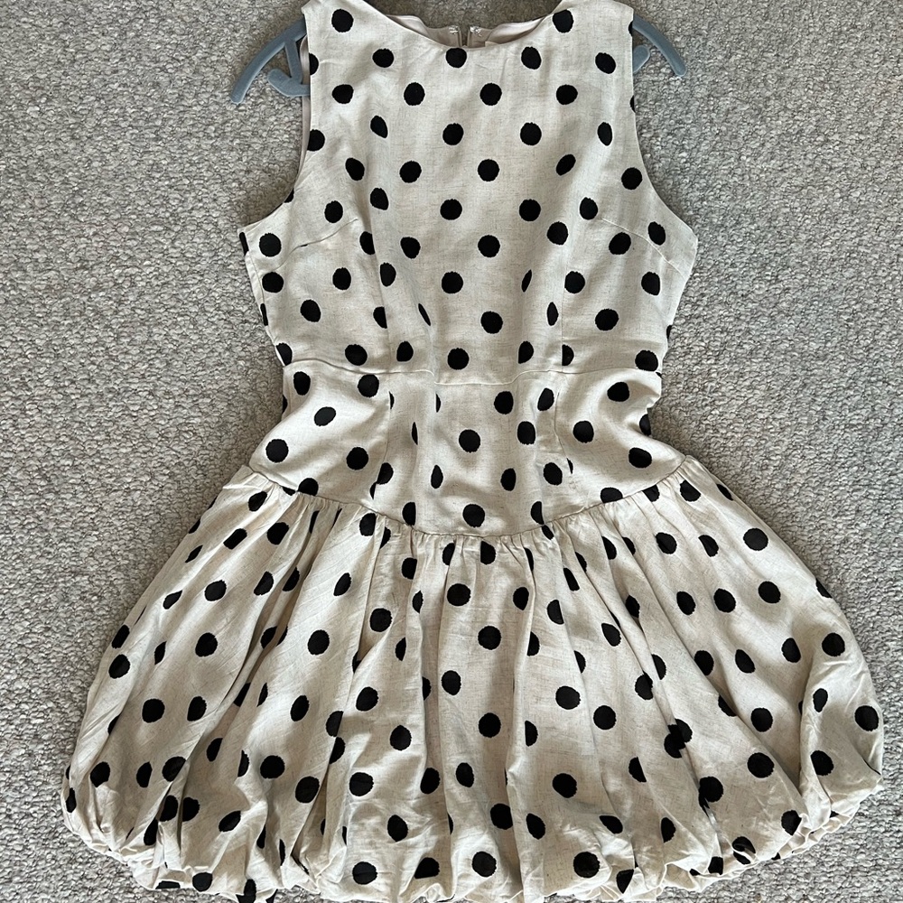 Linen Polka Dot Dress